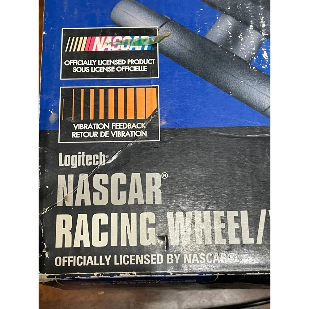 Logitech NASCAR Racing Wheel and Pedals for PlayStation 2 PS2 with Box Manuals